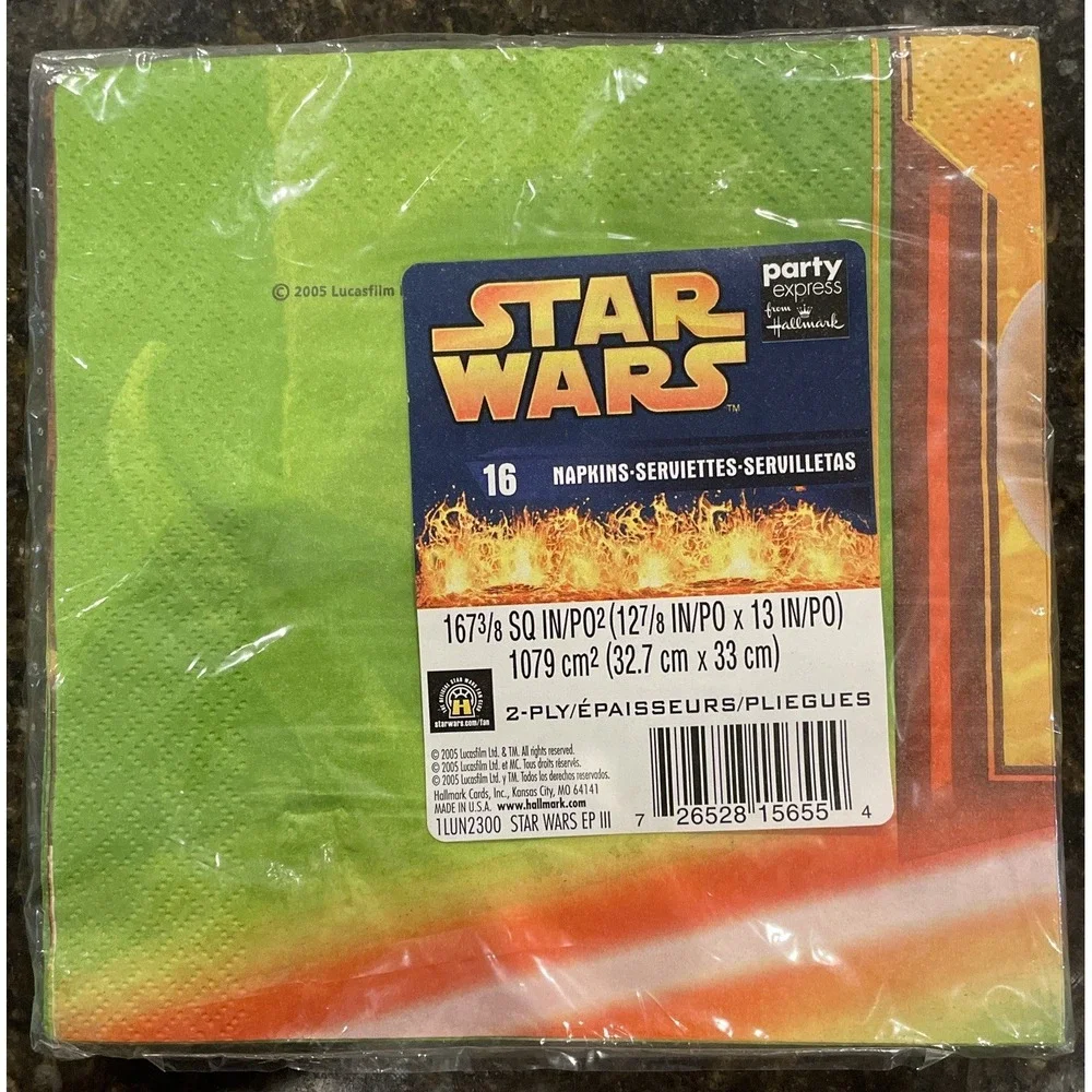 Star Wars Party Napkins 16 Count Darth Vader Party Express From Hallmark 2005